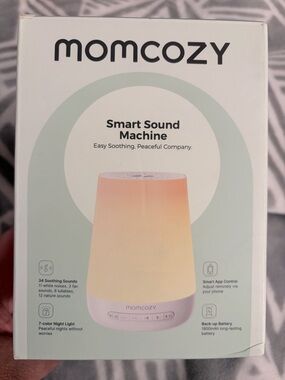 MOMCOZY Smart Sound Machine Night Light for Kids - Gradient Peach